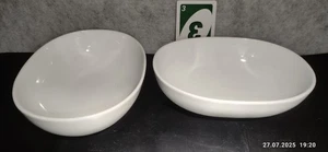 x2 IKEA Soup Dessert Fruit Rice Bowls 17.5cm Glossy White Ceramic Bowl #21986 - Picture 1 of 7