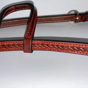 Western Leather Bridle Sliding One Ear Tooled Head Stall Buckles - Picture 1 of 7