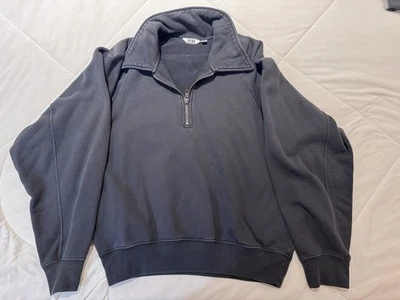 Sudadera Uniqlo U Media Cremallera Para Mujer Talla S Gris Oscuro Manga Larga Foto 1 de 4