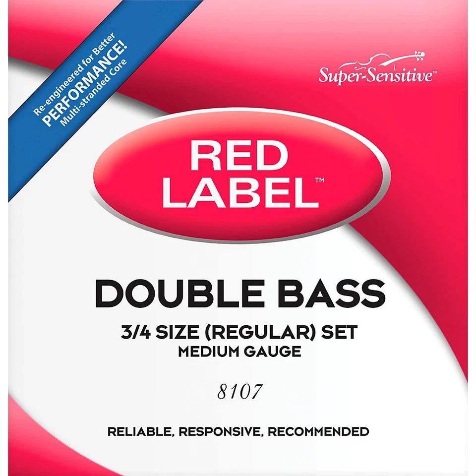Super Sensitive Red Label 8107 Bass String Set 3/4