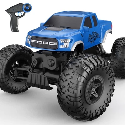 Coche de radiocontrol Ford Raptor F150 doble E 4x4 Monster Trucks para niños, 11 pulgadas de ro... Foto 1 de 4