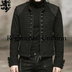 Punk Rave Baumwolle Oberbekleidung schwarz Gothic Mode Jacke für Herren - Flechtjacke - Bild 1 von 10