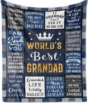 AOWINS Grandad Gifts, Gifts for Grandad, Birthday 150×130CM