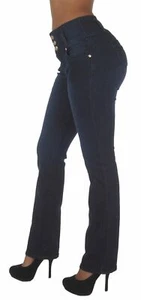 Plus/Junior Size Colombian Design Butt Lift High Waist Boot Leg Jeans - Picture 1 of 7