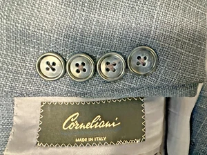 Corneliani Extra Fine Wool Blue Suit Jacket Italy EU52L/US42L sport coat - Picture 1 of 20