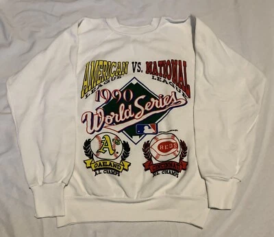 Vintage 1990 MLB Cincinnati Reds World Series Sweatshirt. USA Tag - Size M - Image 1 of 4