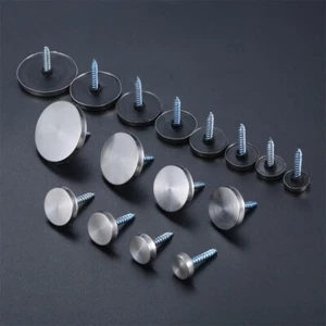 40 Sets Stainless Steel Decorative Mirror Screws Set Backing Washers Caps Cover - Picture 1 of 34