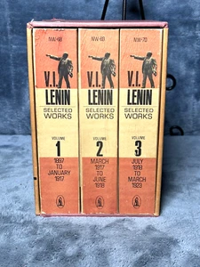 V.I. Lenin Selected Works in 3 Volumes (1967) Soviet Russia Bolshevik w/Slipcase - Picture 1 of 21