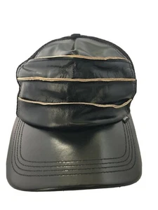 ANALOG LEATHER BASEBALL CAP LEATHER FRONT WITH MESH BACK. ADJUSTABLE - Picture 1 of 7