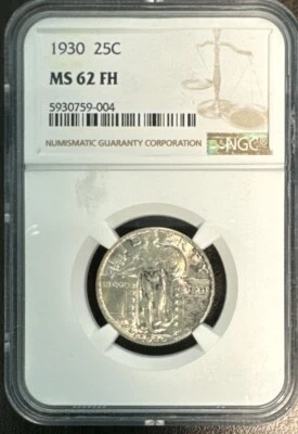 1930 STANDING LIBERTY NGC MS 62 FH - Image 1 of 4