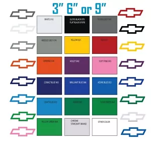 Chevy BowTie OUTLINE Vinyl Decals PAIR decals!Pick size Color. TRACKED & INSURED - Bild 1 von 2