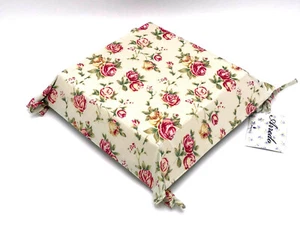 CESTINO SVUOTA TASCHE PORTA PANE IN TESSUTO CM 24 H 5 DECORO ROSE - Imagen 1 de 2