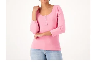 Laurie Filz Pullover T-Shirt 3/4 Arm Henley - Bild 1 von 5