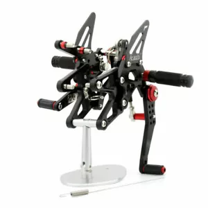 Aluminum Rearsets Footpegs Pedals Fit for Daytona 675/R 13-2017 Black UK - Picture 1 of 4