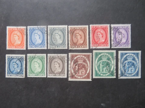 1955-63 St Vincent Set SG189-200 Fine Used Cover
