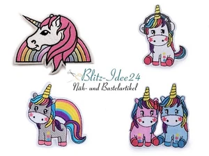 Aufbügler Aufnäher Verzierung Applikation - Einhorn - versch. Varianten - Bild 1 von 5