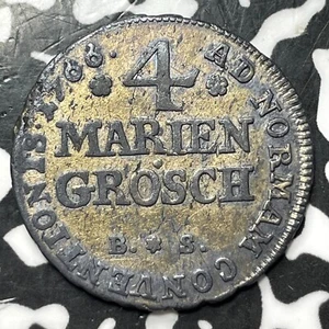 1766 Germany Lippe-Detmold 4 Mariengroschen Lot#JM7872 Silver! Nice! Scarce! - Picture 1 of 2