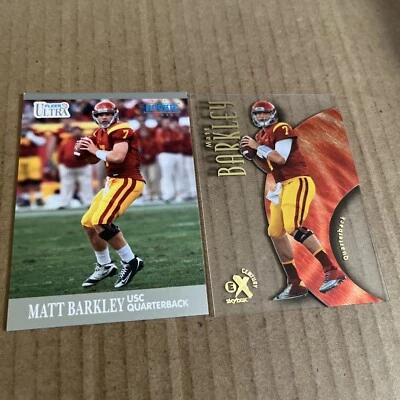 MATT BARKLEY RC 2013 Fleer Retro Ultra #32 & EX Century #33 Trojans Cards (c1) - Image 1 of 2