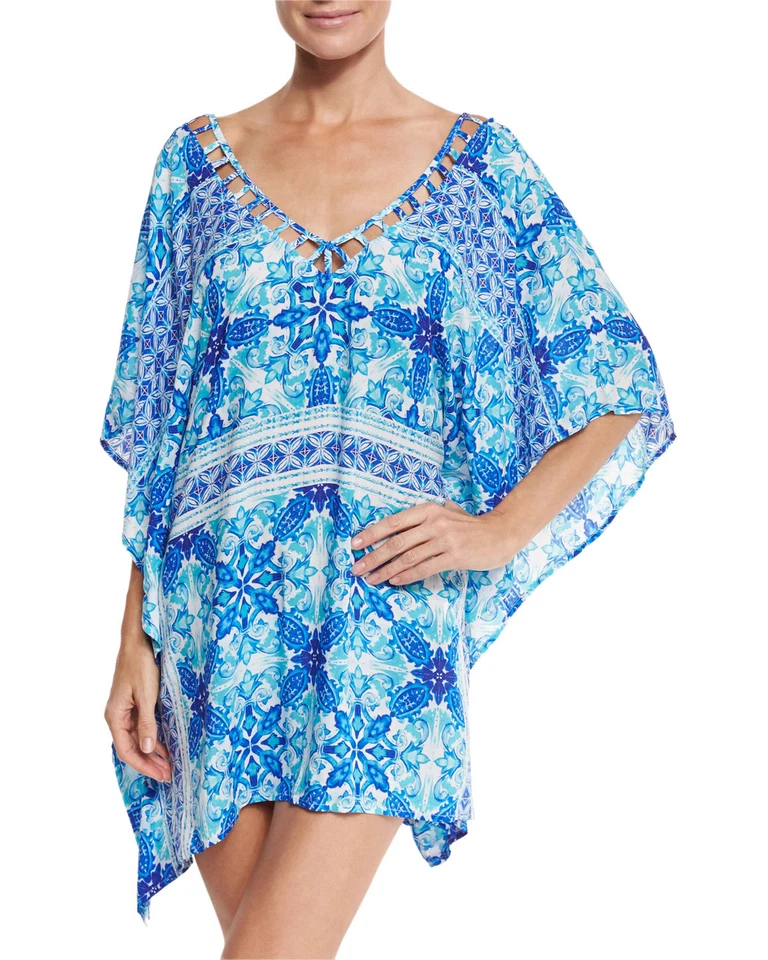 La Blanca Womens Swimsuit Cover up L/xl True Blue Everything but Water Tunic