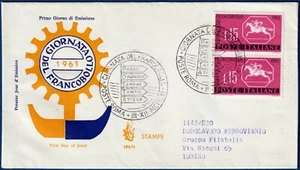 1962 - FDC Venetia - Giornata del Francobollo - Viaggiata - n.184It - Picture 1 of 1