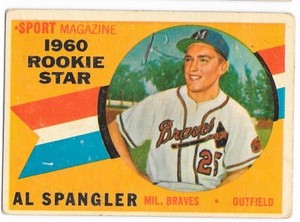 1960 Topps Baseball #143 Al Spangler RC - Milwaukee Braves (GD)