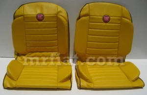 Fiat 600 Abarth Anatomical Yellow Seat Covers New - Foto 1 di 1