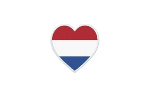Patch aufnaher aufbugler gedruckt Flaggen flagge fahne herzen NL niederlande - Bild 1 von 1