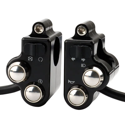 25mm Universal Motorcycle Handlebar Control Switch For Harley Dyna Softail XL883 - Image 1 of 4