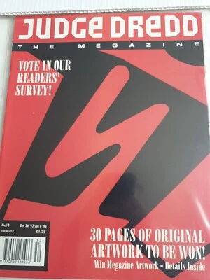 Judge Dredd Megazine #18 Issue Comic Book 2000AD 1992 Rare Vol 2 UK  Nm Free P&P - Image 1 of 3