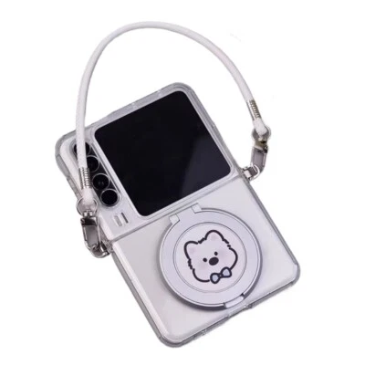 NEW TPU Clear 360° Rotating Bracket W/ Hand Strap Back Case For Huawei Pura X - Image 1 of 4