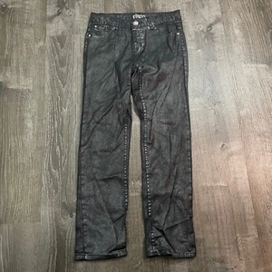 Circo Girls Skinny Jeans Denim Black Denim Shiny Metallic Size 12 - Picture 1 of 5