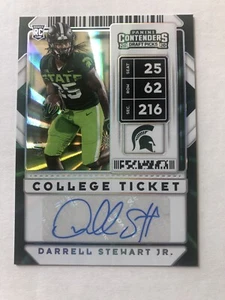 Boleto universitario Contenders Draft Picks 2020 Darrell Stewart Jr. auto fama #4/5 MSU - Imagen 1 de 3