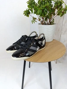 AUTHENTIC BURBERRY NOVA CHECK LACE UP SNEAKERS - Picture 1 of 22