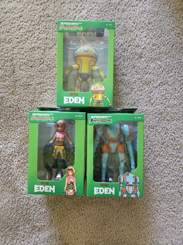 NETFLIX EDEN SuperVinyl Series 5" Figures by Super7 Lot of 3 Sara A-37 and E-92 Cover