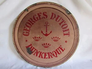 04D19 ANCIENNE PLAQUE EMAILLEE ENSEIGNE MÉTIER NÉGOCIANT EN VINS DUNKERQUE 1910 - Imagen 1 de 3