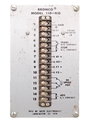 1 NOS SECO ELECTONICS BRONCO 110-NO - Image 1 of 4