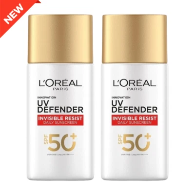 LOREAL INVISIBLE FLUID UV DEFENDER SPF50+ MOISTURIZER WATERPROOF SWEATPROOF 50ml - Image 1 of 4