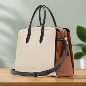 Kate Spade Knott Laptop Bag Commuter Tote Large Leather Shoulder Colorblock ** - Picture 1 of 14