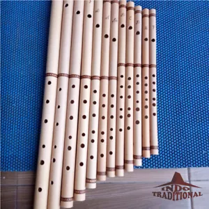 Suling Dangdut - Flauto di bambù tradizionale indonesiano fatto a mano set di 12 - Foto 1 di 2