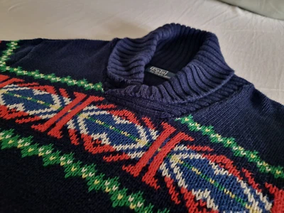 Original Polo Ralph Lauren Herren Strickjacke Pullover Fair Isle blau Gr. M - Bild 1 von 4