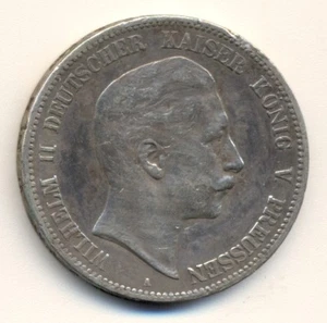 ALEMANIA PRRUSIA 5mk - plata, 1907A, en muy buen estado - Imagen 1 de 2