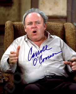 Archie Bunker Carroll O'Connor Autografiado 8x10 Firmado Reimpresión Foto Programa de TV - Imagen 1 de 2