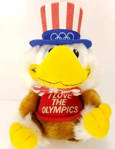 Uncle Sam Weißkopfseeadler I love the Olympics Plüschtier Stofftier Applause 1980 Vintage - Bild 1 von 5