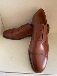 Crockett & Jones x POLO Ralph Lauren oxford brown shoes 12 D $1050 new in box - Picture 1 of 16