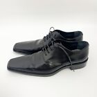 Haider Ackermann women's Black Leather Lace Up loafers Oxfords Shoes Sz 37 US 7