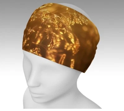 Fields of Gold ~ Faixa de cabeça feminina larga ioga envoltório de cabeça faixa de cabelo ~ Cachecol de pescoço - Imagem 1 de 4