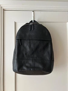 Cole Haan Pebbled Black Leather Backpack - Picture 1 of 5