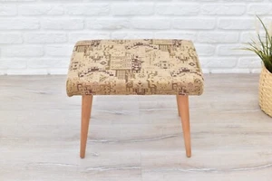 Rustic Footstool Ottoman - Durable and Unique Furniture - Comfortable Seat - Picture 1 of 6
