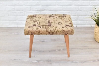 Rustic Footstool Ottoman - Durable and Unique Furniture - Comfortable Seat - Image 1 of 4