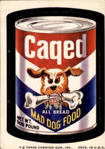 1974 Wacky Packages Series 7 #7 Caged Dog Food - GOOD